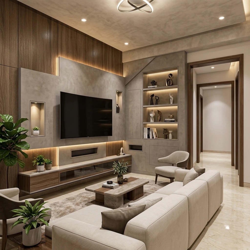 Interior design in Contemporary style — Living Room by GenRoom AI