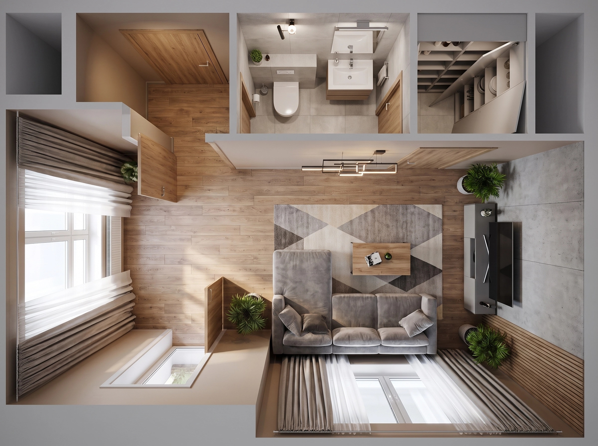 Interior design in Contemporary style — Living Room by GenRoom AI