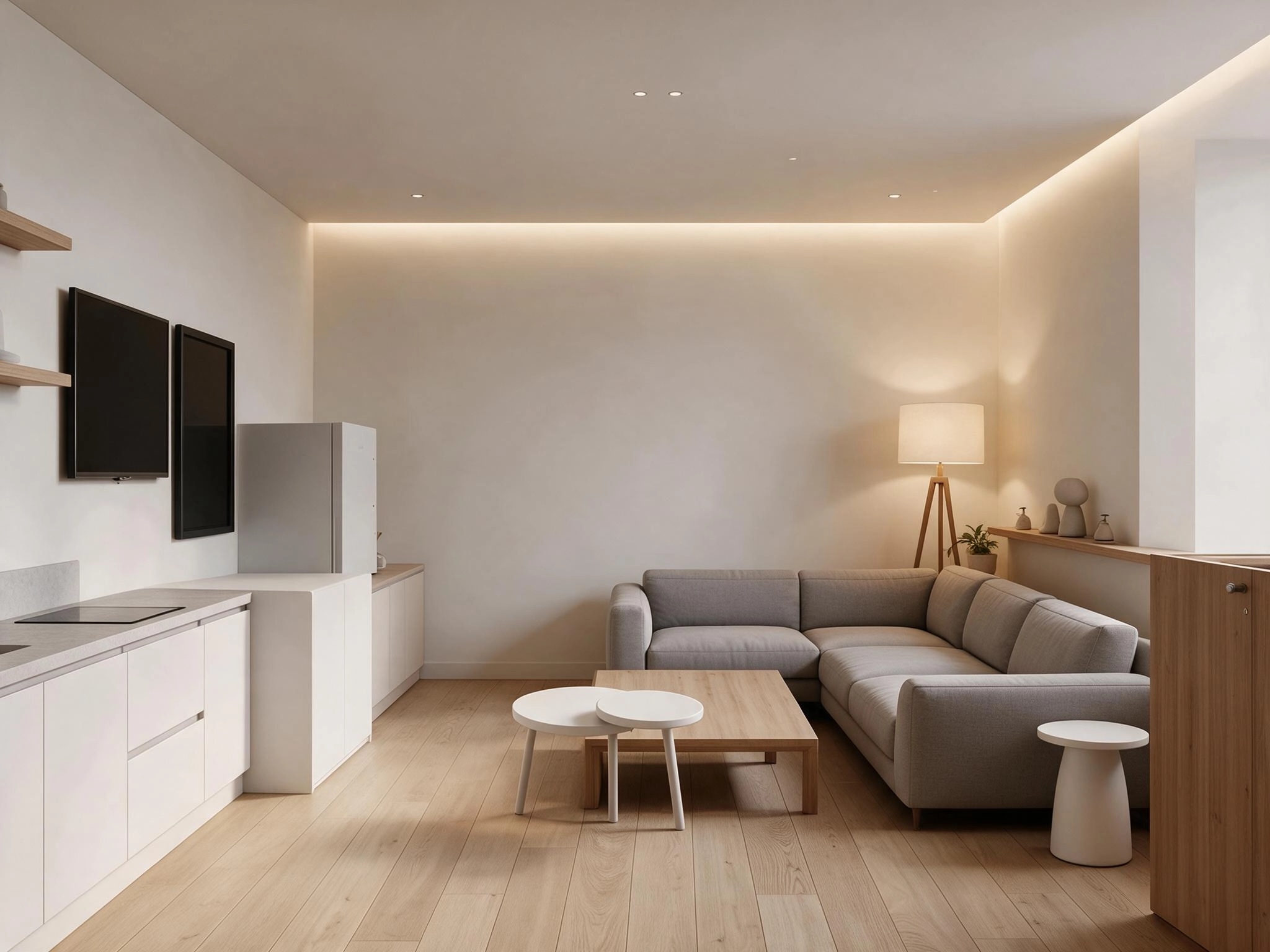 Minimalism Living Room design — interior photo by GenRoom AI