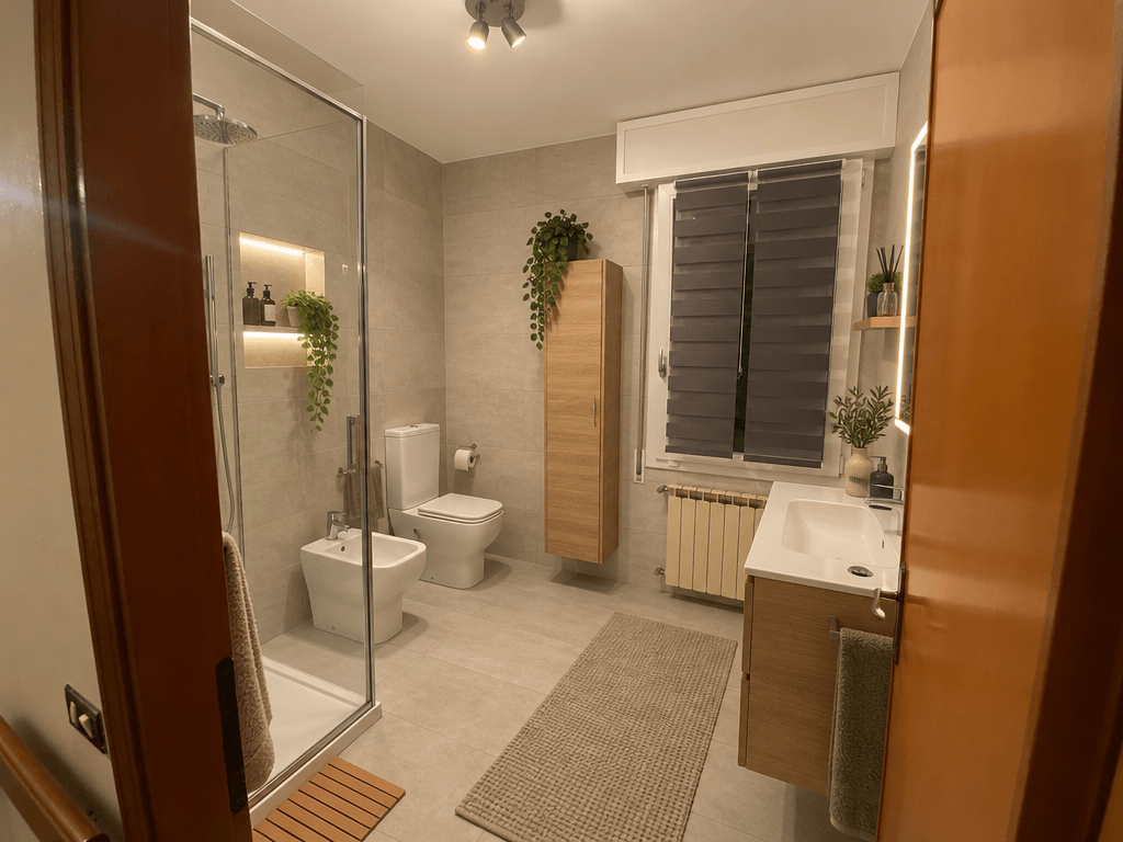 Minimalism Bathroom design — interior photo by GenRoom AI