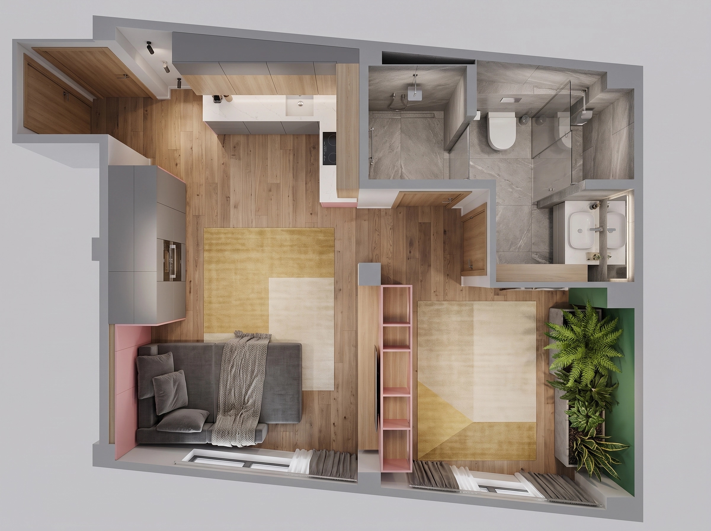Interior design in Contemporary style — Living Room by GenRoom AI