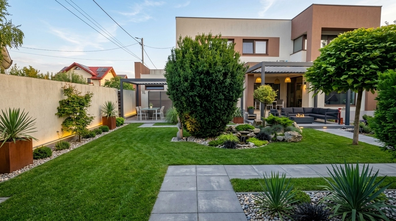 Landscape design in Contemporary Yard style — Yard by GenRoom AI