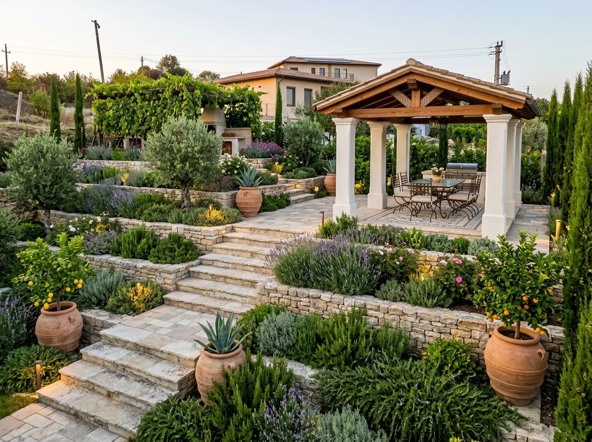 Mediterranean Yard Yard design — yard photo by GenRoom AI
