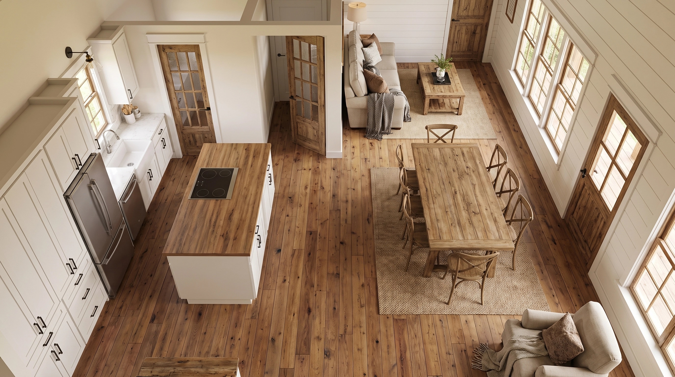 Modern Farmhouse Living Room design — interior photo by GenRoom AI