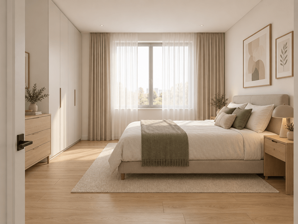 Interior design in Minimalism style — Bedroom by GenRoom AI