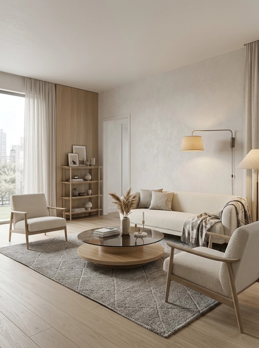 Scandinavian Living Room design — interior photo by GenRoom AI