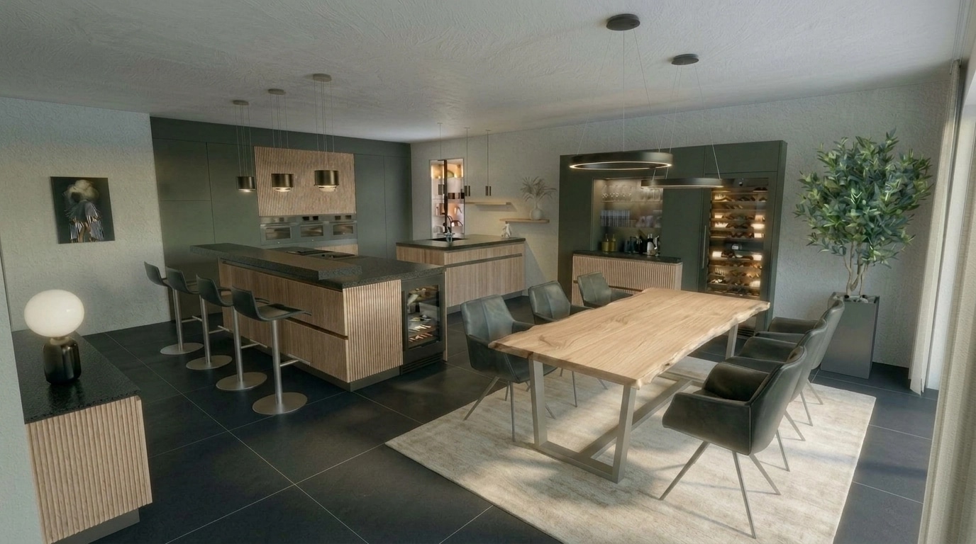Kitchen interior in no_style style — photo by GenRoom AI
