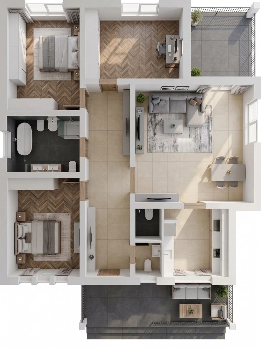 Interior design in Contemporary style — Living Room by GenRoom AI