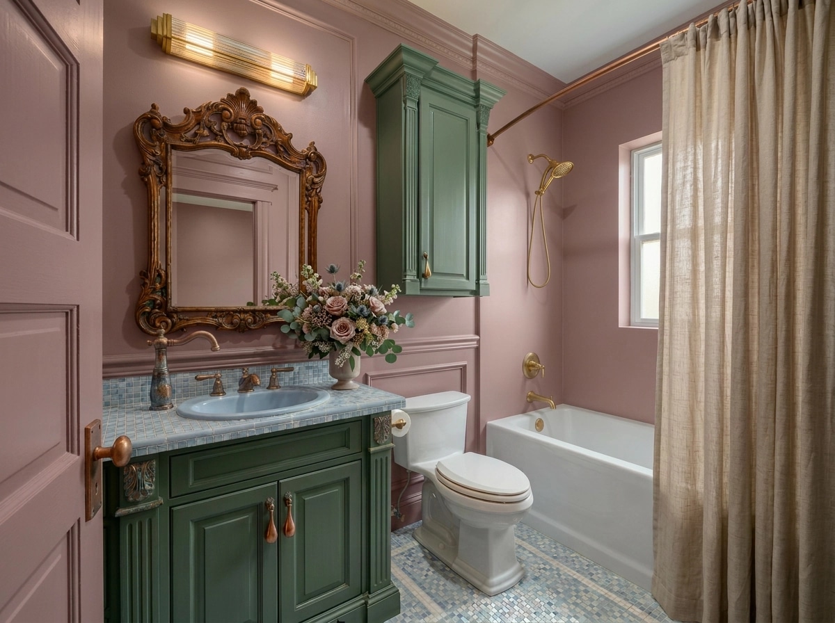 Bathroom interior in Neoclassic style — photo by GenRoom AI