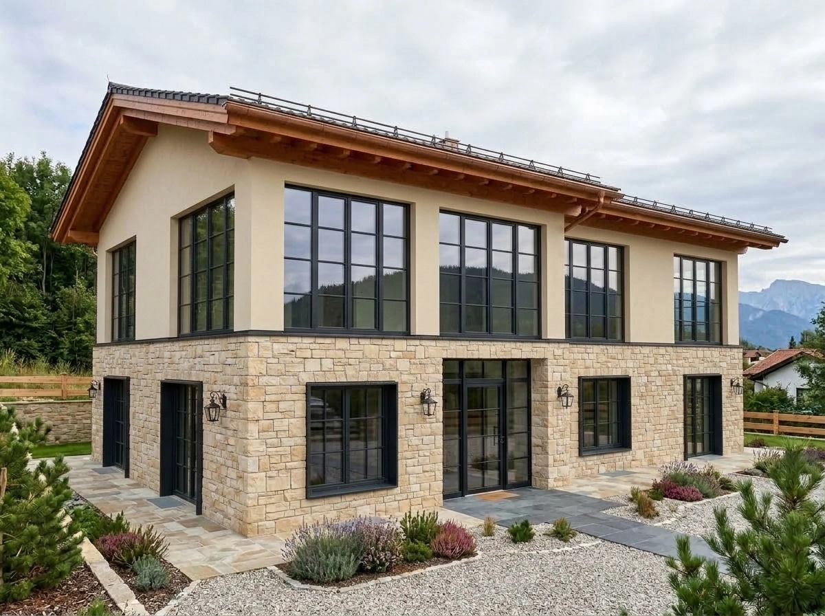 Facade design in Chalet Facade style — photo by GenRoom AI