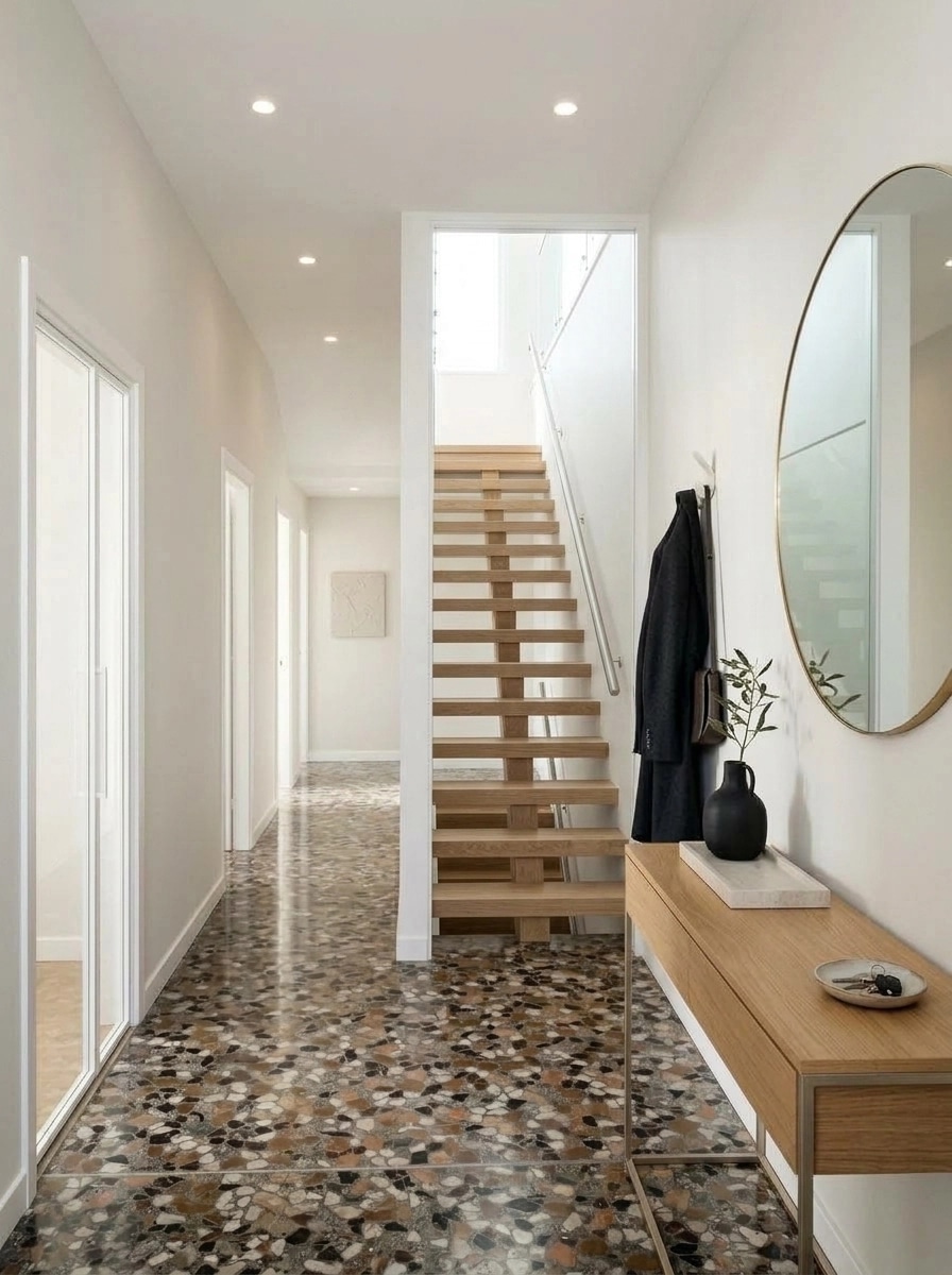 Hallway interior in Minimalism style — photo by GenRoom AI