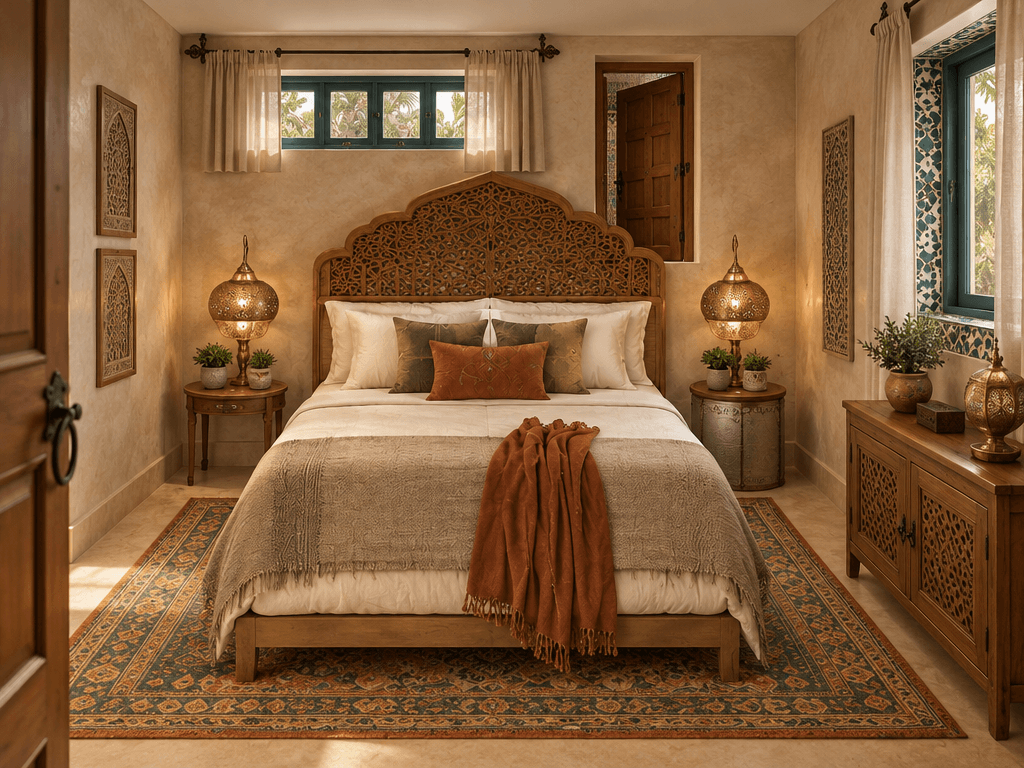 Interior design in Arabian / Moroccan style — Bedroom by GenRoom AI