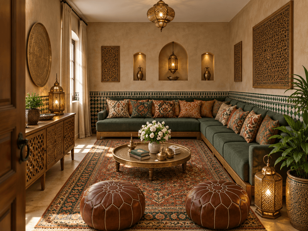 Interior design in Arabian / Moroccan style — Living Room by GenRoom AI