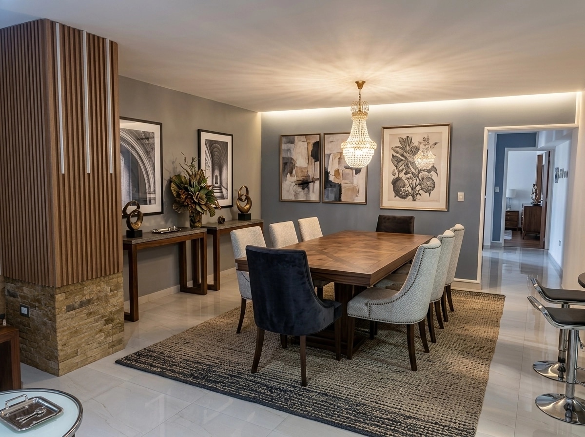Interior design in Transitional style — dining_room by GenRoom AI