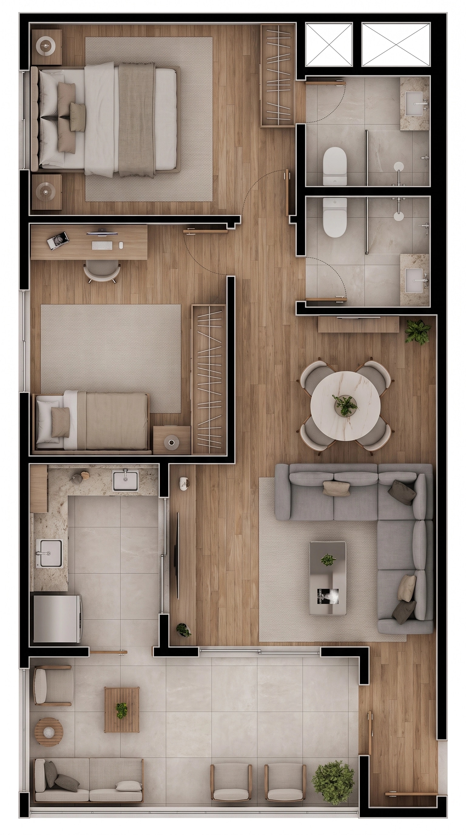 Interior design in Contemporary style — Living Room by GenRoom AI