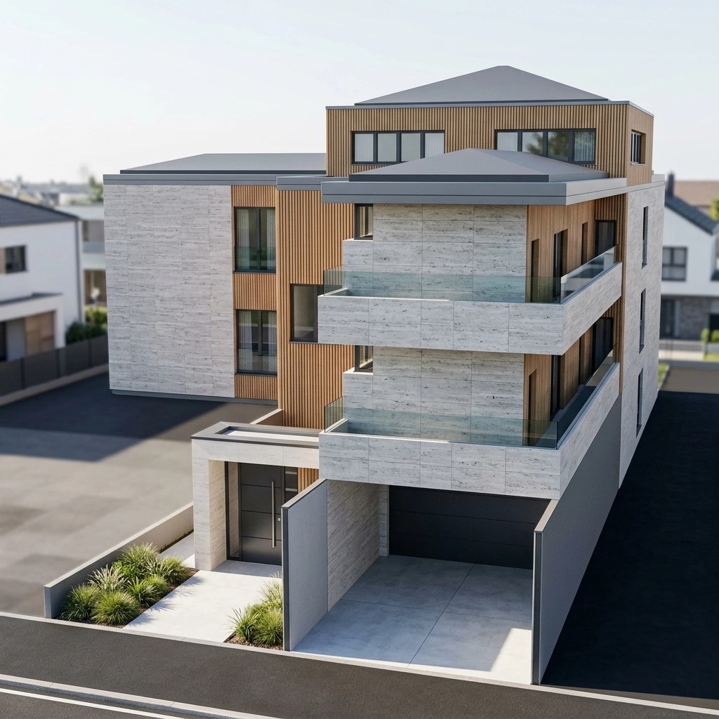 Contemporary Facade Facade design — facade photo by GenRoom AI