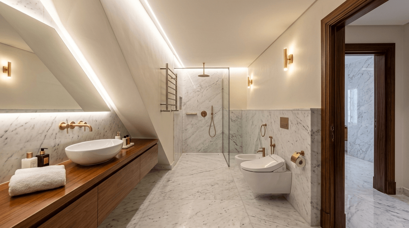 Bathroom interior in no_style style — photo by GenRoom AI