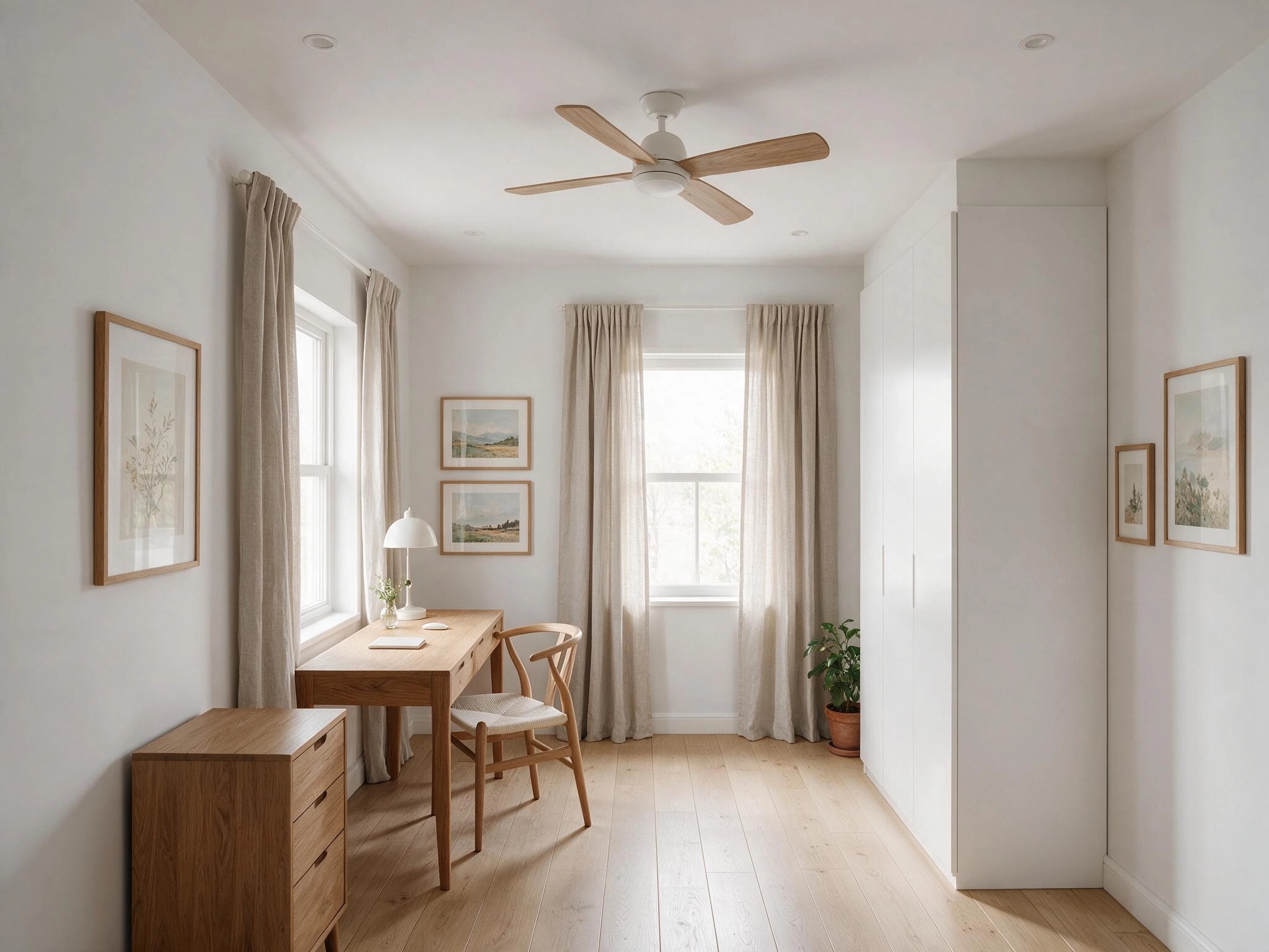 Office interior in Scandinavian style — photo by GenRoom AI