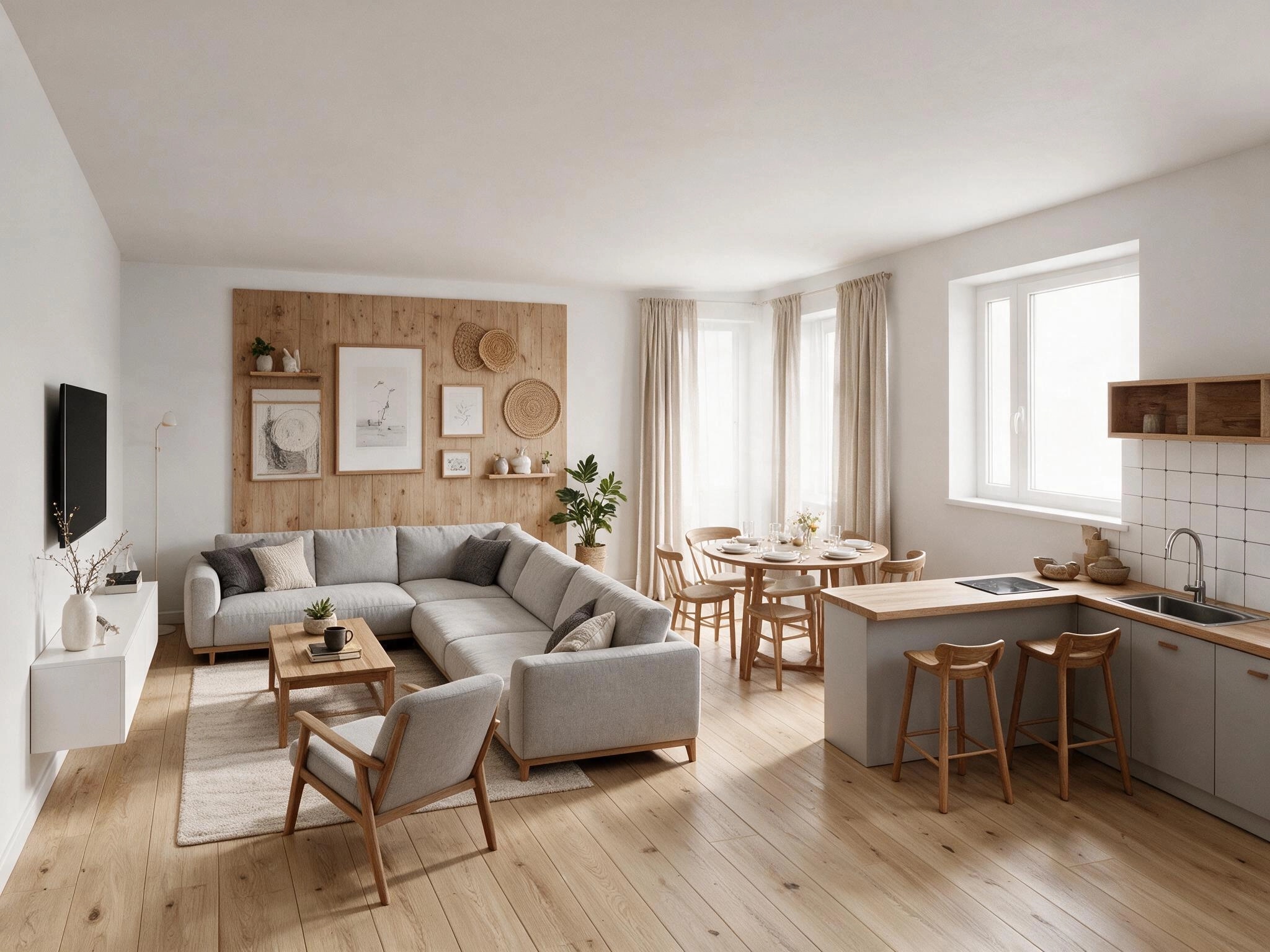 Scandinavian Living Room design — interior photo by GenRoom AI
