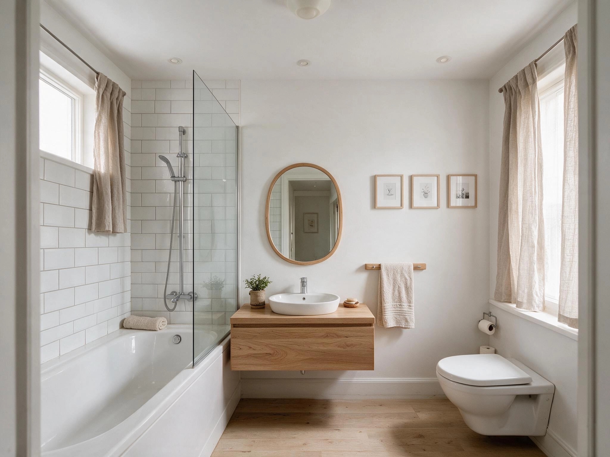 Scandinavian Bathroom design — interior photo by GenRoom AI