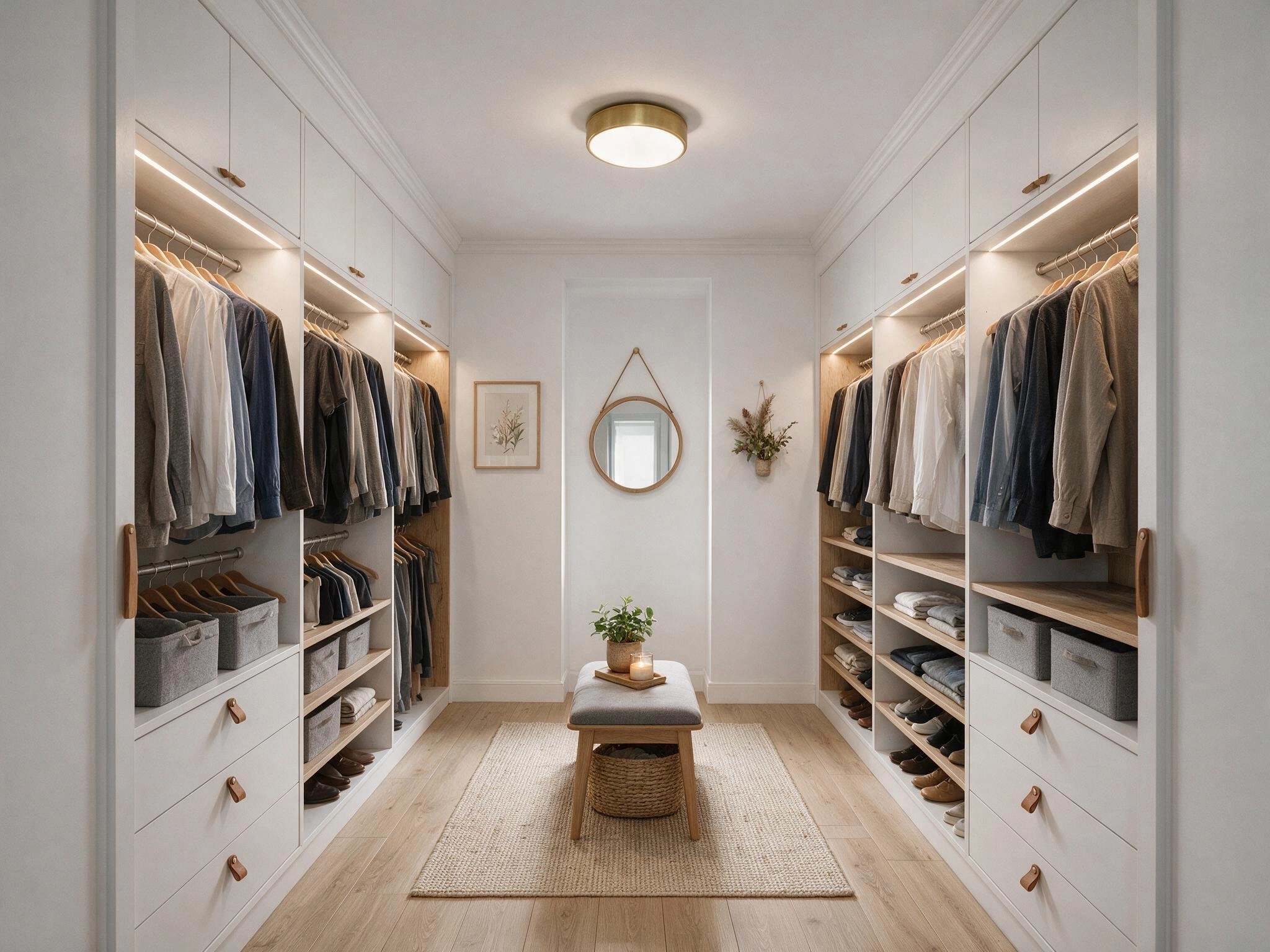 Interior design in Scandinavian style — wardrobe by GenRoom AI