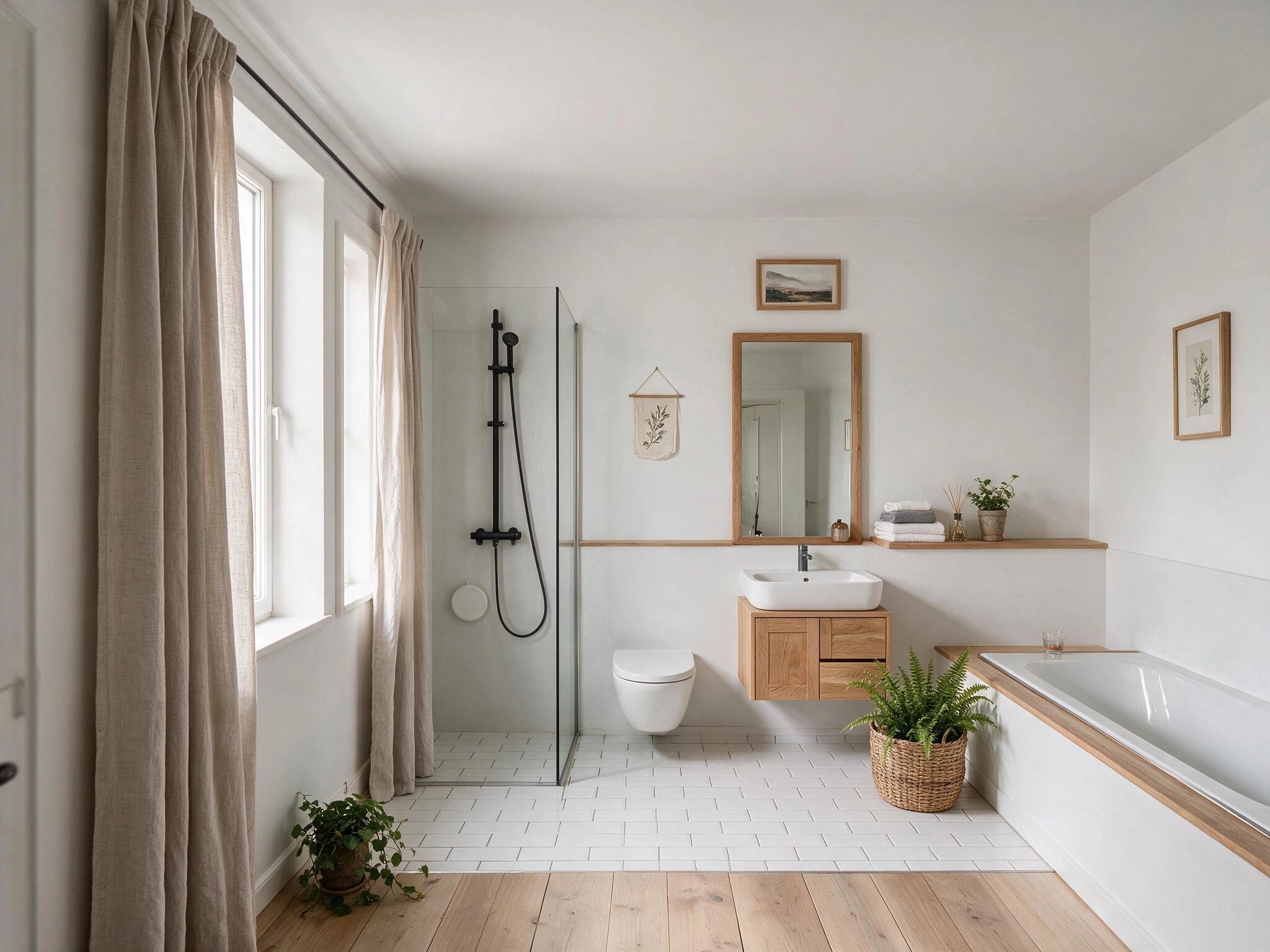 Interior design in Scandinavian style — Bathroom by GenRoom AI