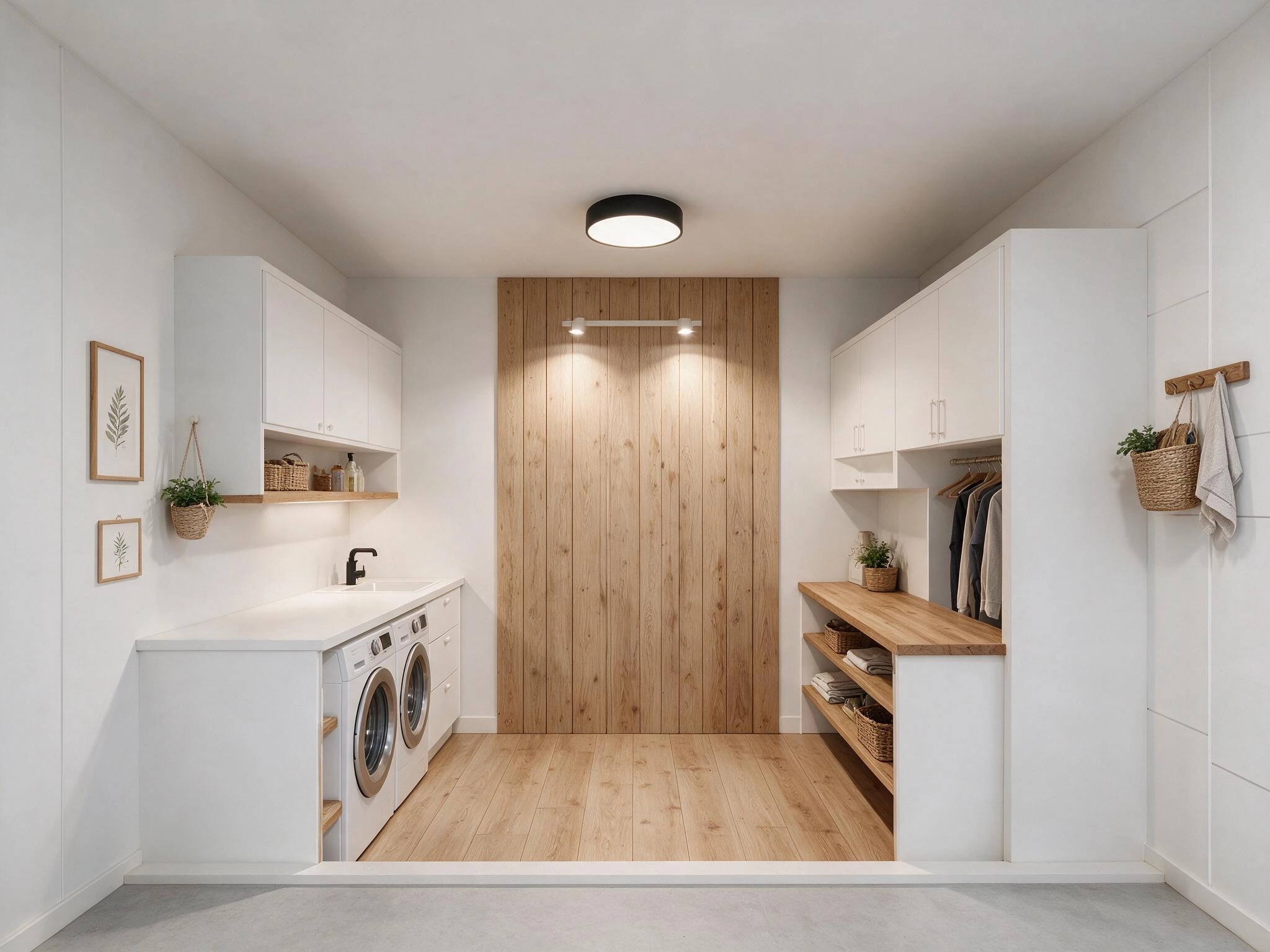 Σχεδιασμός εσωτερικού σε στυλ Scandinavian — laundry από το GenRoom AI