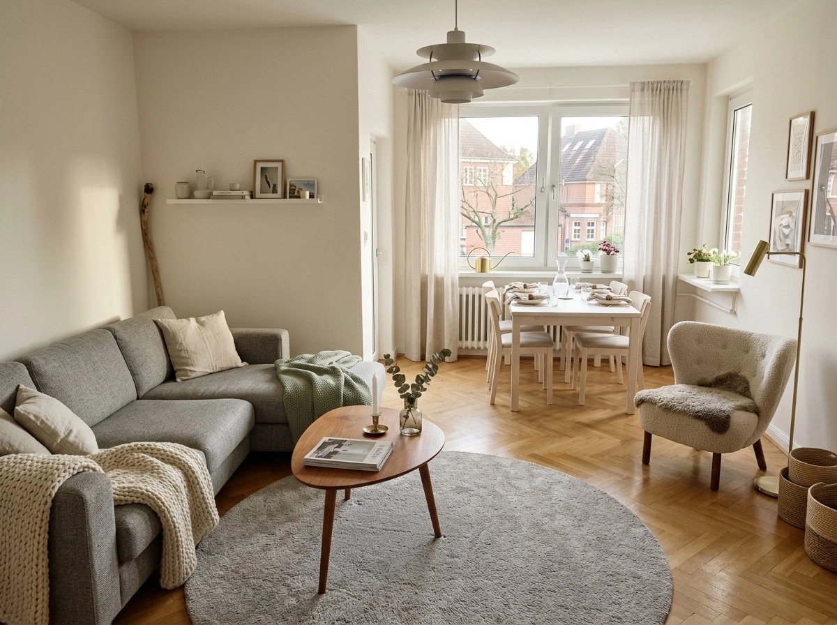 Interior design in Scandinavian style — Living Room by GenRoom AI