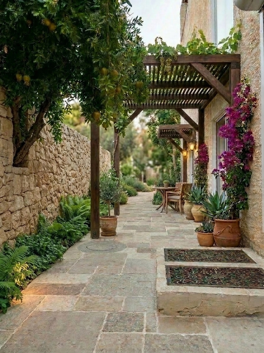 Landscape design in Scandinavian Garden style — Yard by GenRoom AI