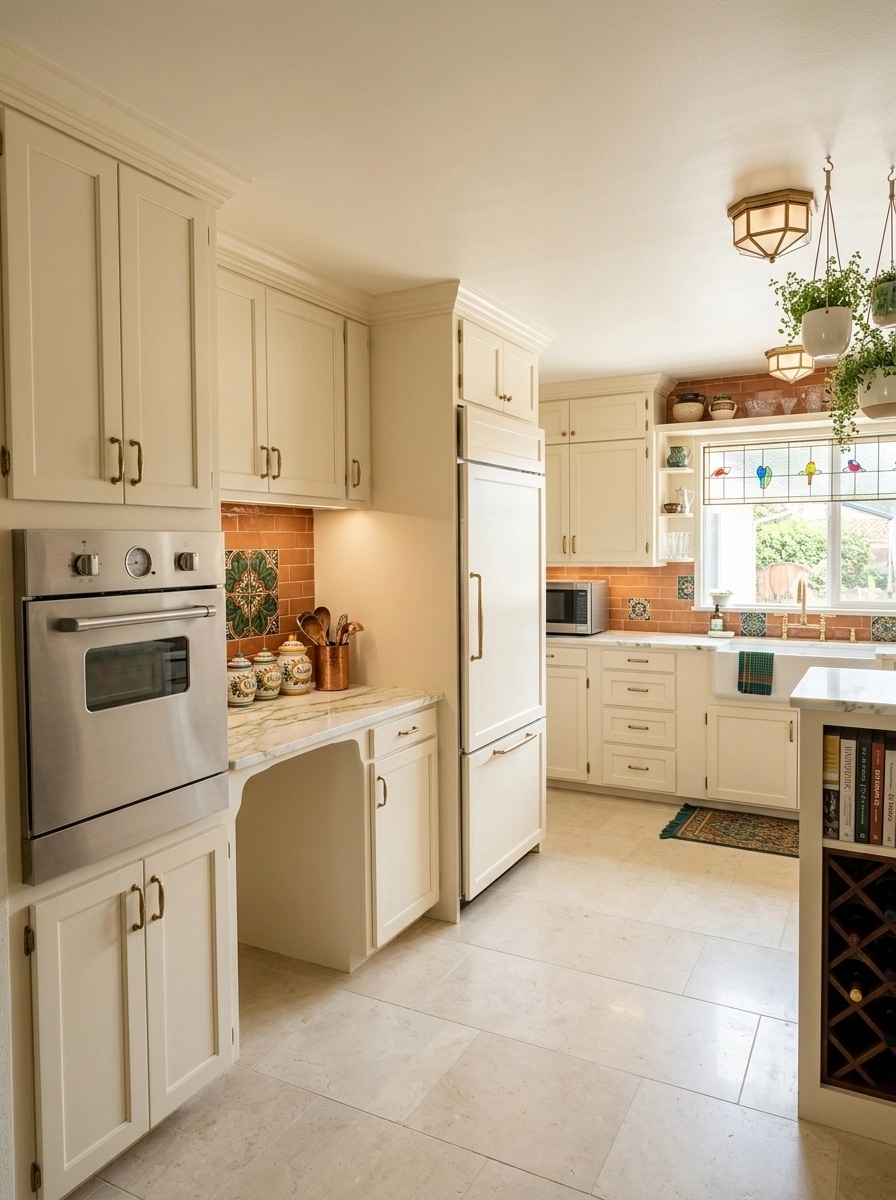 Kitchen interior in Mediterranean style — photo by GenRoom AI