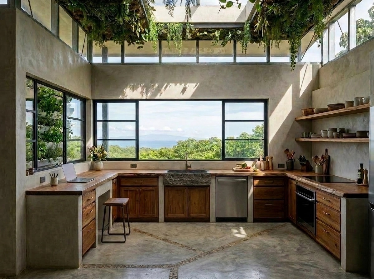 Interior design in Biophilic style — Kitchen by GenRoom AI