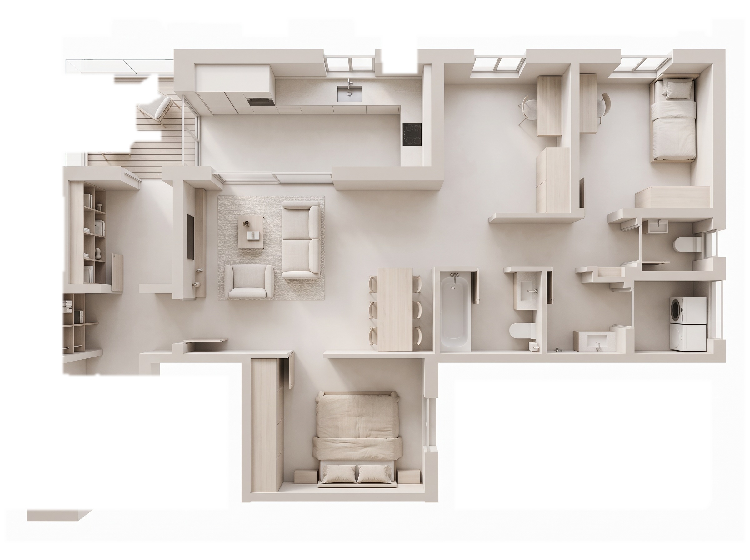 Interior design in Minimalism style — Living Room by GenRoom AI