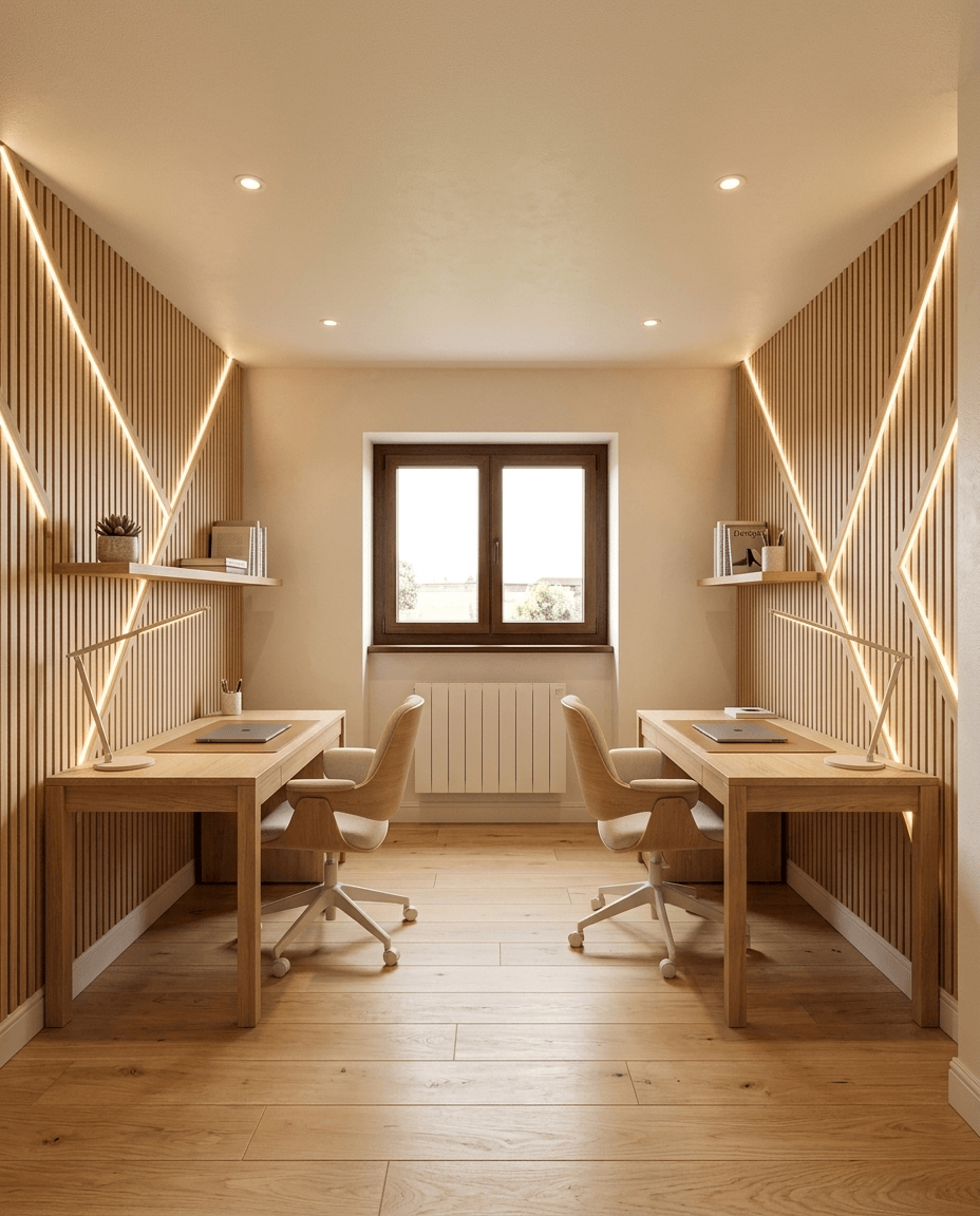 Interior design in Scandinavian style — Office by GenRoom AI