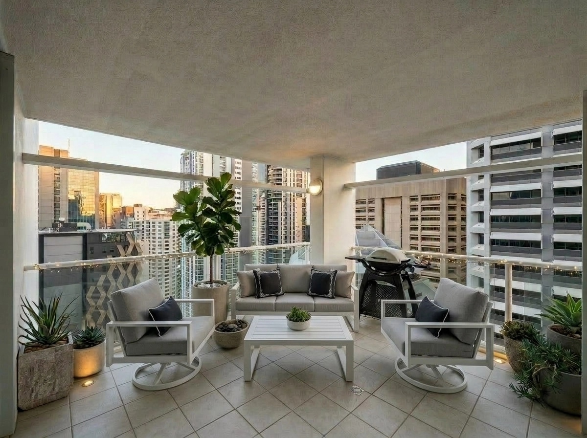 Interior design in Minimalism style — balcony by GenRoom AI