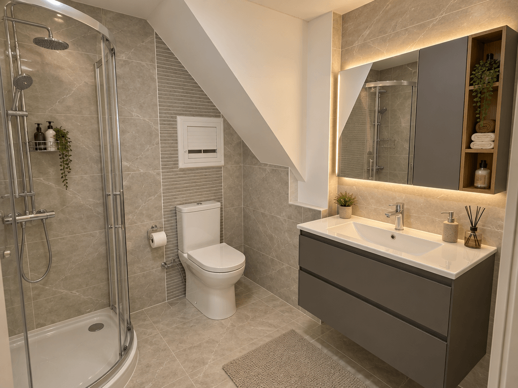 Bathroom interior in no_style style — photo by GenRoom AI