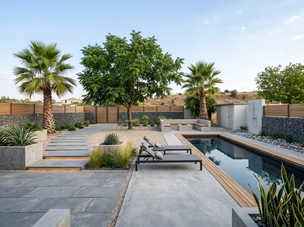 Landscape design in Minimalist Yard style — Yard by GenRoom AI