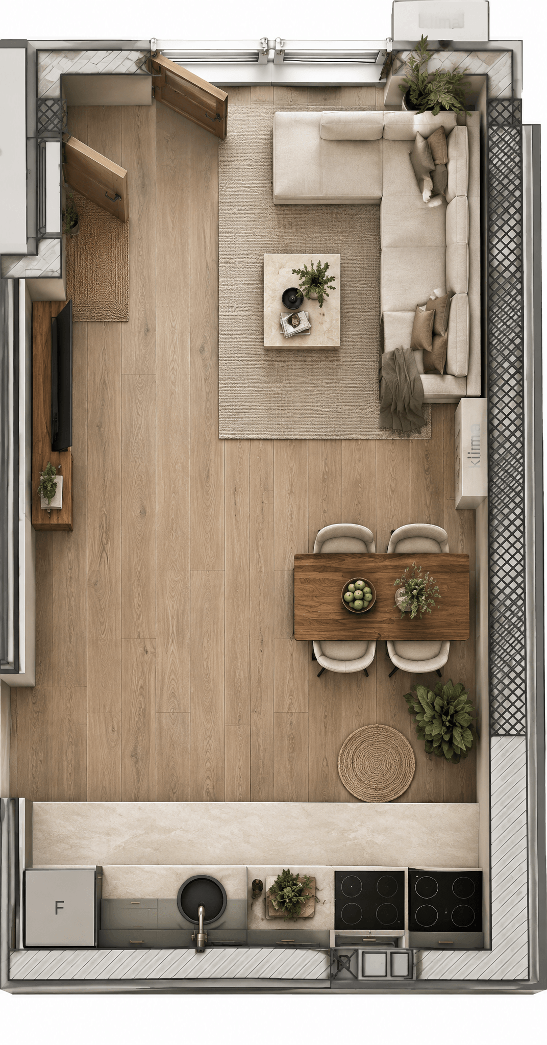 Interior design in Transitional style — Living Room by GenRoom AI