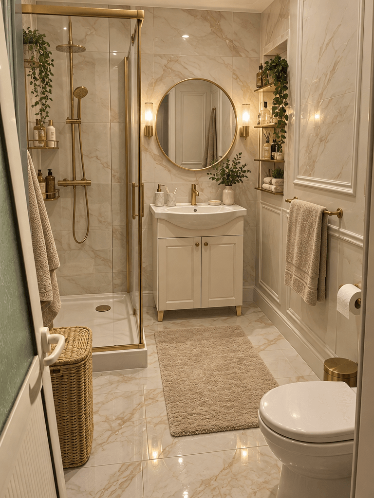 Neoclassic Bathroom design — interior photo by GenRoom AI