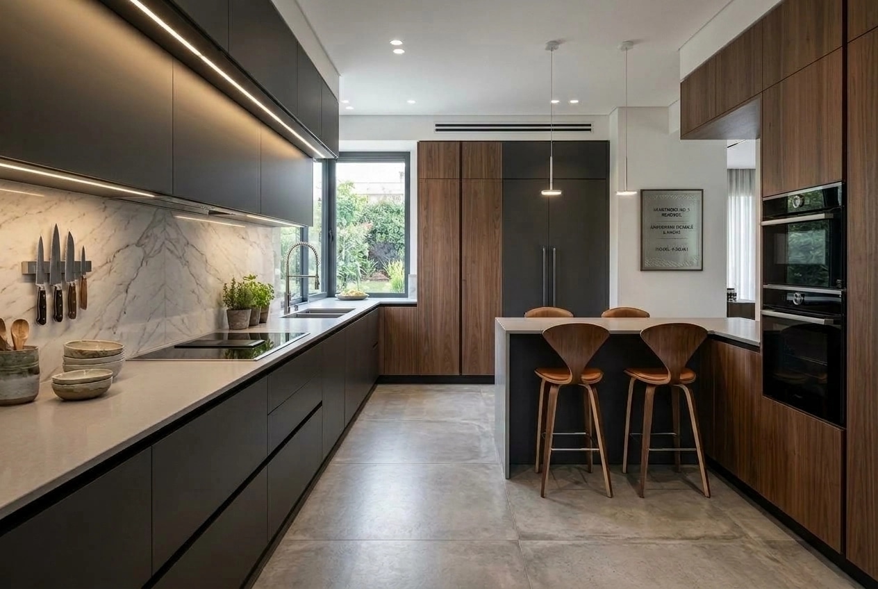 Kitchen interior in Contemporary style — photo by GenRoom AI