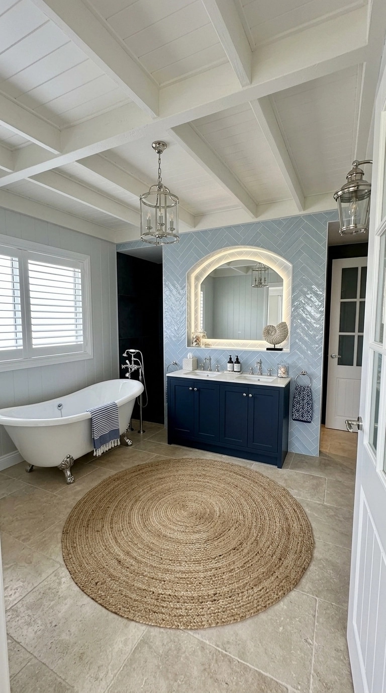 Interior design in Coastal / Hamptons style — Bathroom by GenRoom AI