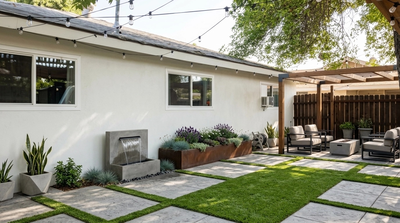 Landscape design in Minimalist Yard style — Yard by GenRoom AI