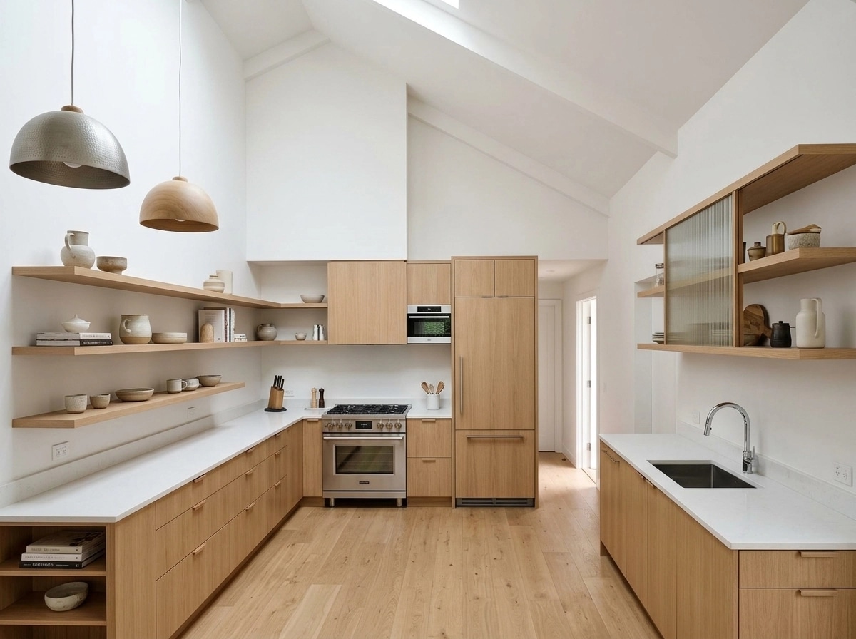 Kitchen interior in Scandinavian style — photo by GenRoom AI