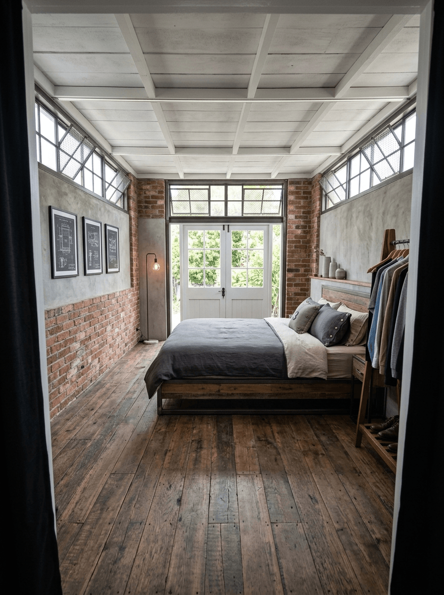 Interior design in Loft / Industrial style — Bedroom by GenRoom AI