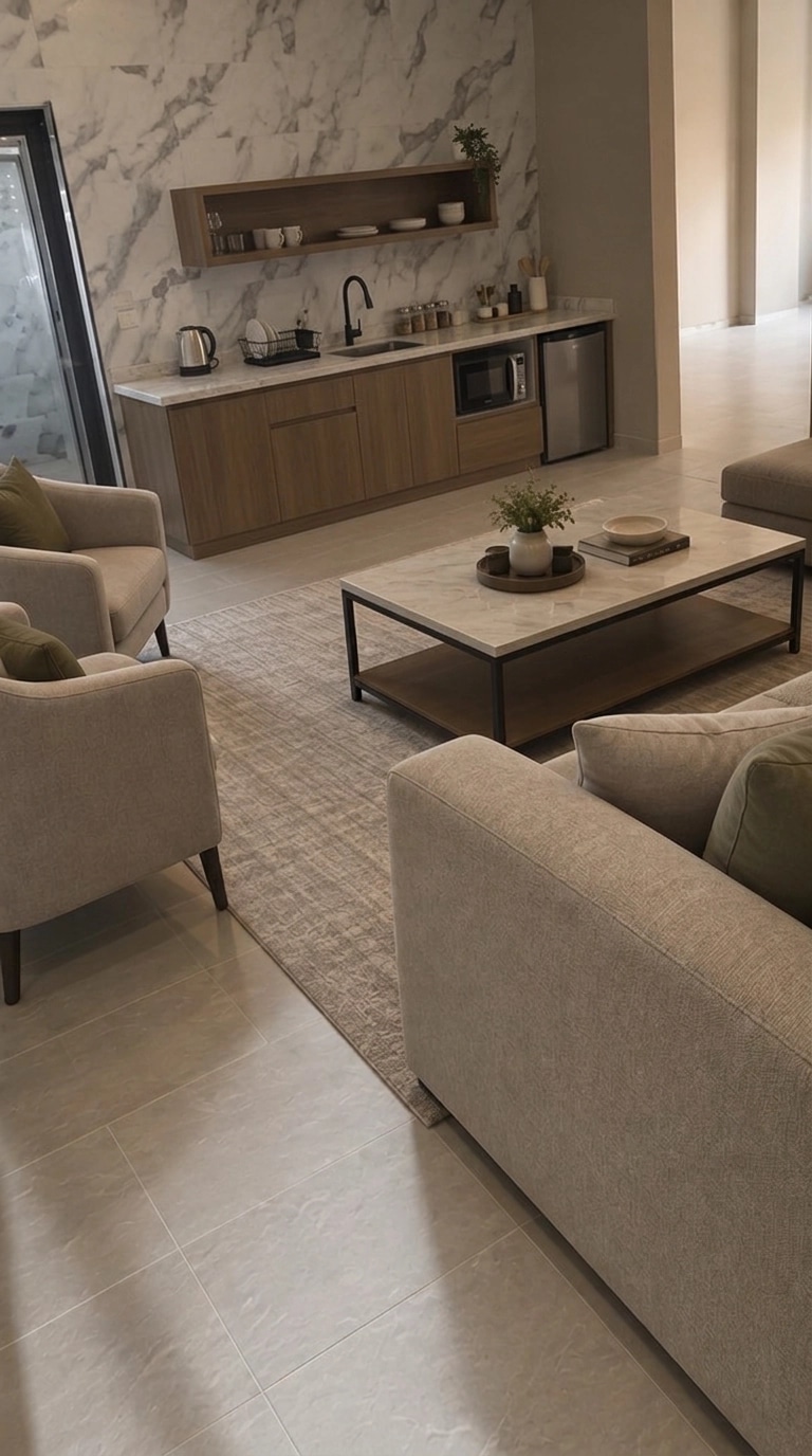 Interior design in Minimalism style — Living Room by GenRoom AI