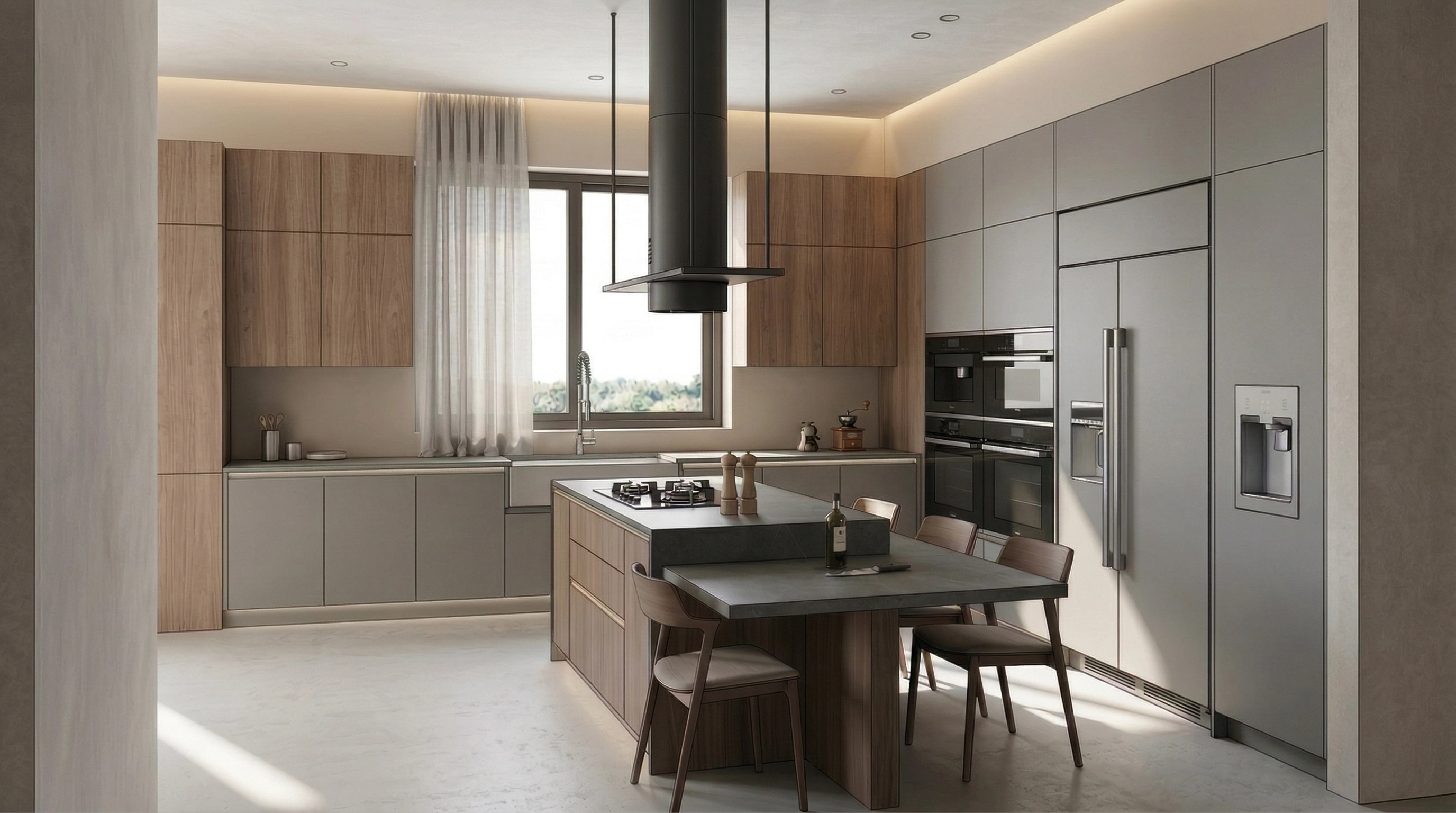 Minimalism Kitchen design — interior photo by GenRoom AI