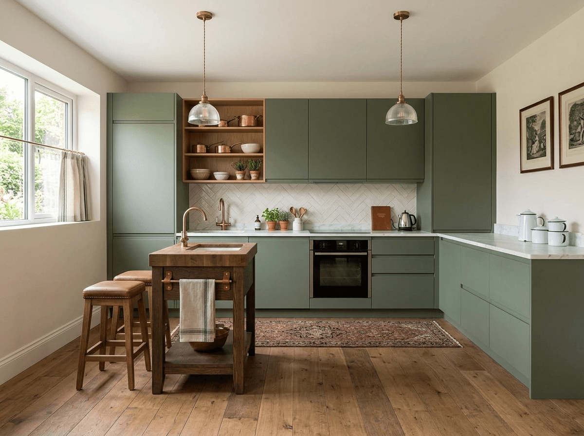 Kitchen interior in British style — photo by GenRoom AI
