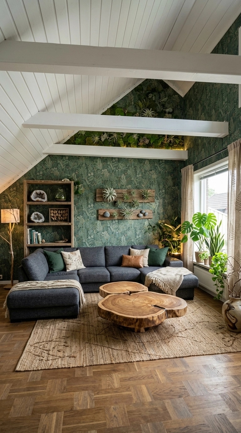 Interior design in Biophilic style — attic by GenRoom AI