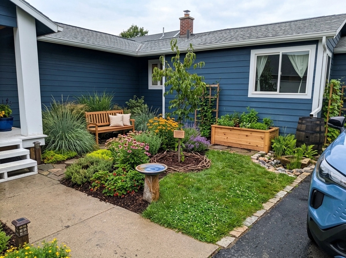 Landscape design in Eco Natural Garden style — Yard by GenRoom AI