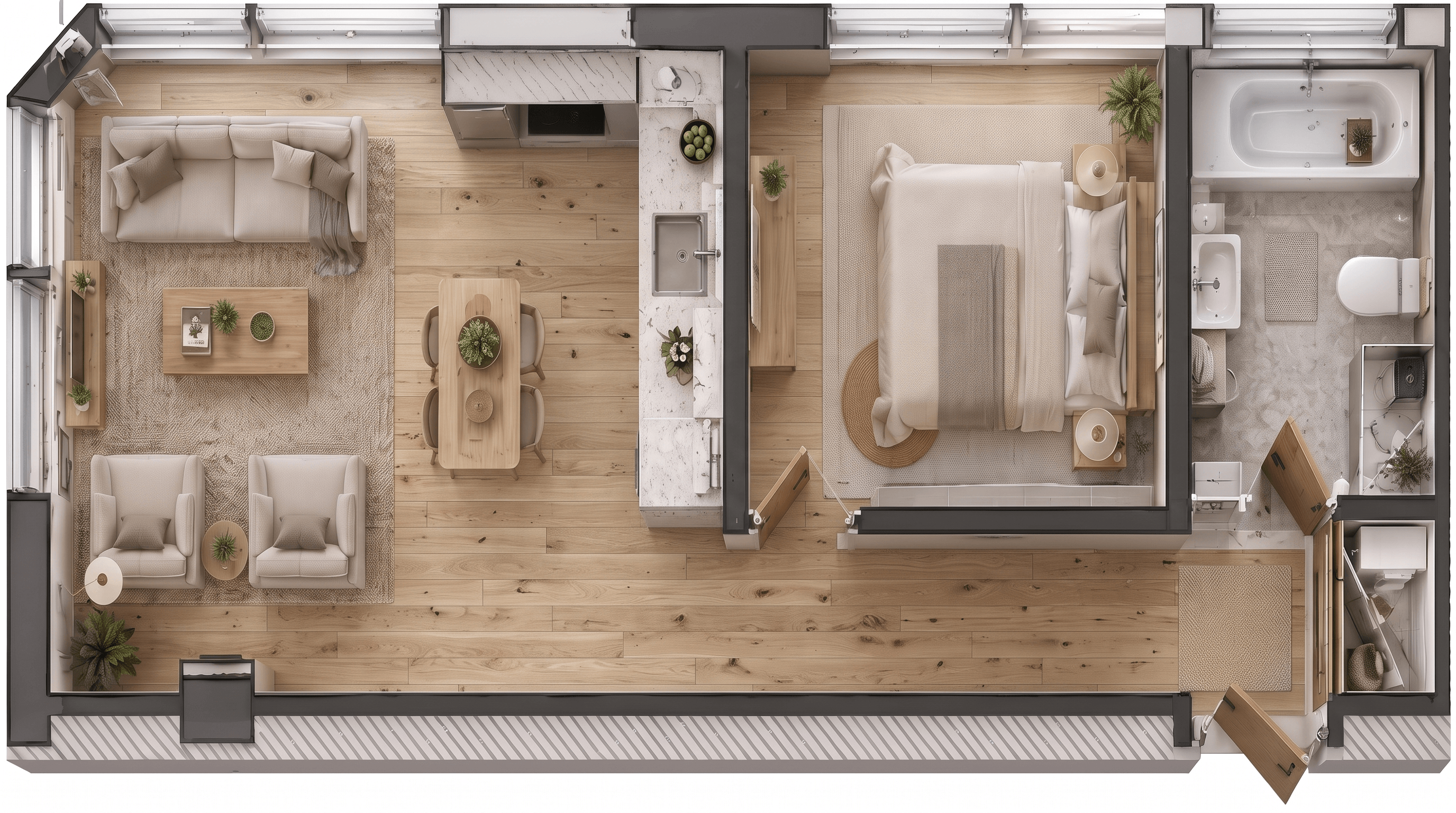 Scandinavian Living Room design — interior photo by GenRoom AI