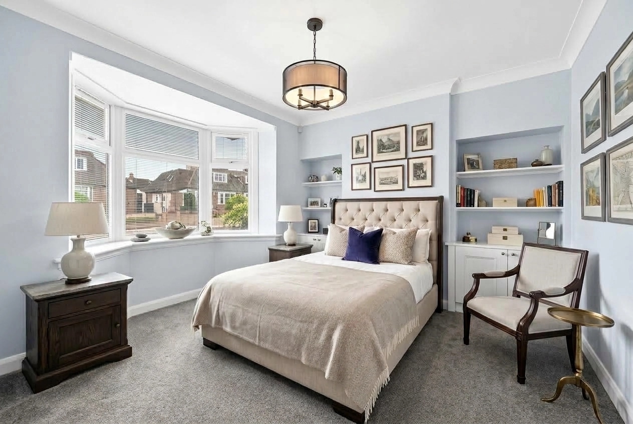 Interior design in Transitional style — Bedroom by GenRoom AI